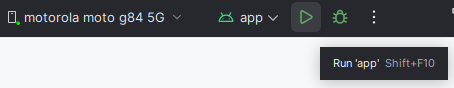 Android Studio “Run” Button